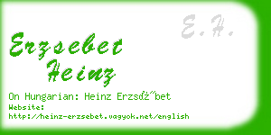 erzsebet heinz business card